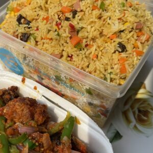 Fried Rice & Peppered Turkey